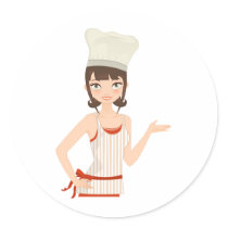 Chef bust stickers