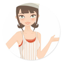 Chef bust stickers