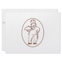 Chef Cook Baker Holding Dish Platter