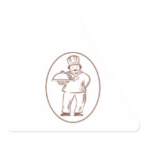 Chef Cook Baker Holding Dish Platter