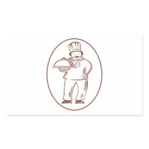 Chef Cook Baker Holding Dish Platter