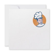 Chef Cook Baker Retro Custom Announcements