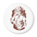 chef cook baker retro magnets