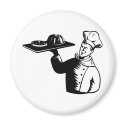 chef cook baker retro magnets
