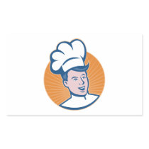 Chef Cook Baker Retro Rectangular Stickers