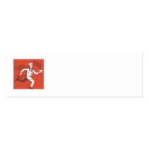 Chef Cook Baker Running With Soup Bowl Business Card Templates