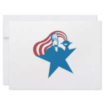 Chef Cook Baker Serving Hot Food Stars Stripes Personalized Announcement