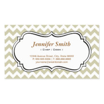 Chef / Cook - Chevron Simple Jasmine Business Cards