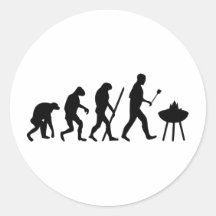 chef cook evolution bbq round sticker
