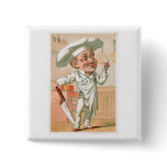 Chef Cook Vintage Food Ad Art Buttons