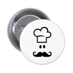 Chef cooking hat button