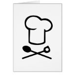 Chef cooking hat cards