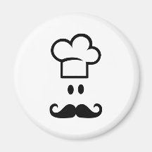 Chef cooking hat fridge magnet