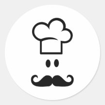 Chef cooking hat stickers