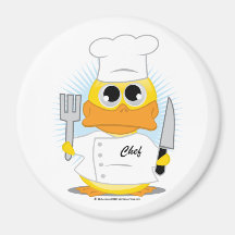 Chef Duck Refrigerator Magnets