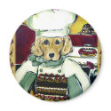 Chef Golden Retriever magnets