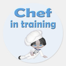 Chef In Training Round Sticker