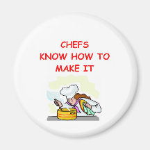 CHEF joke Fridge Magnets