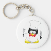 Chef Penguin Key Chains