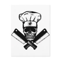Chef Skull (B&W) Postcards