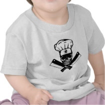 Chef Skull (B&W) T Shirts