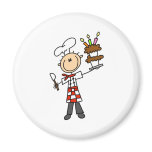 Chef with BIrthday Cake Magnets