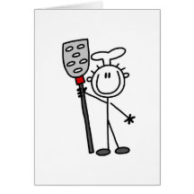 Chef with Spatula Tshirts and Gifts Greeting Card