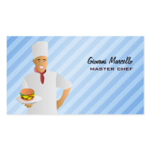 Chef with Veggie burger Business Cards