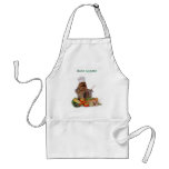 Chef's apron with chef Yorkie Keno