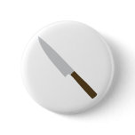 chefs kitchen knife icon pinback button
