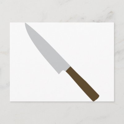 Kitchen Chef Knife on Chefs Kitchen Knife Icon Postcard   Zazzle Co Uk