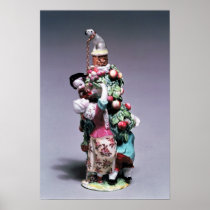 Chelsea bottle depicting a mother and children posters