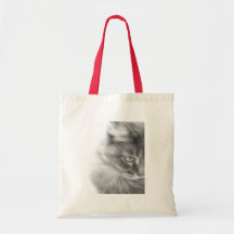 "Chelsea" Cat Portrait Tote Bags