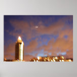 Chelsea Harbour, London at night posters