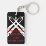 Chemical Dispersants areTerrorism dark background Key Chains
