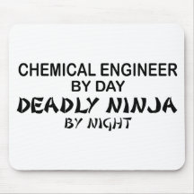 Chemical Engineer Deadly Ninja by Night Mousepad