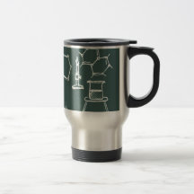 Chemical lab equipment scribbles coffee mug