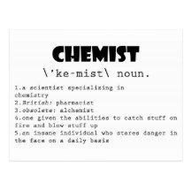 Chemist Definition Postcard