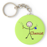Chemist Gifts-Stick Person With Test Tubes keychains