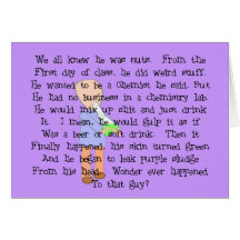 Chemist Gifts--Story Art  "The Mad Scientist" Cards