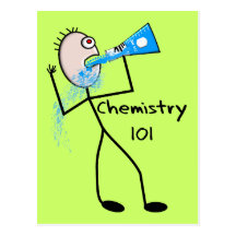 Chemistry 101  Stickman Design Funny Gifts Postcard