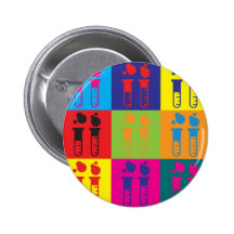 Chemistry Pop Art Button
