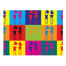 Chemistry Pop Art Postcard