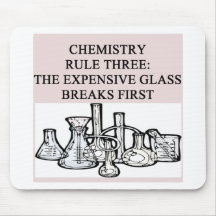 chemistry: the epensive glass breaks first mousepad