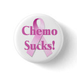 Chemo Sucks Breast Cancer Button