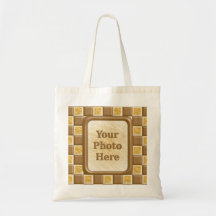 Chequerboard - Chocolate Marshmallow Tote Bag