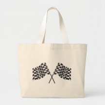 chequered cross flags canvas bags