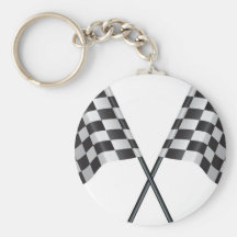chequered cross flags keychains
