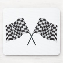 chequered cross flags mousepad