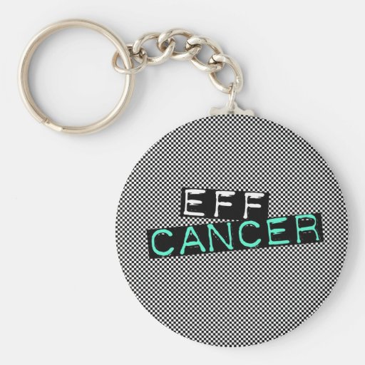 chequered eff cancer key chains